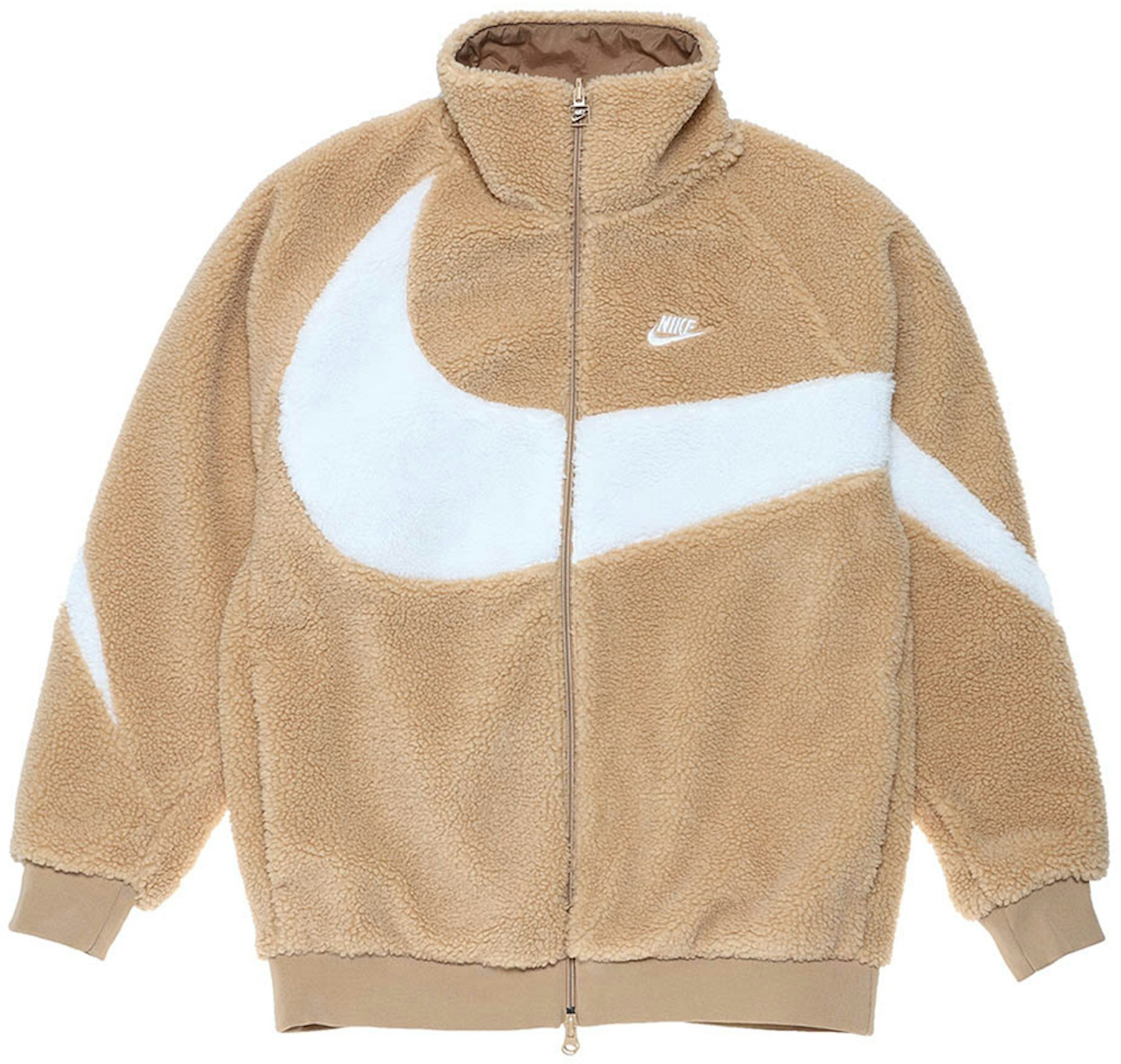 Nike Big Swoosh Reversible Boa Jacket (Asia Sizing) White - FW22 Men's - US
