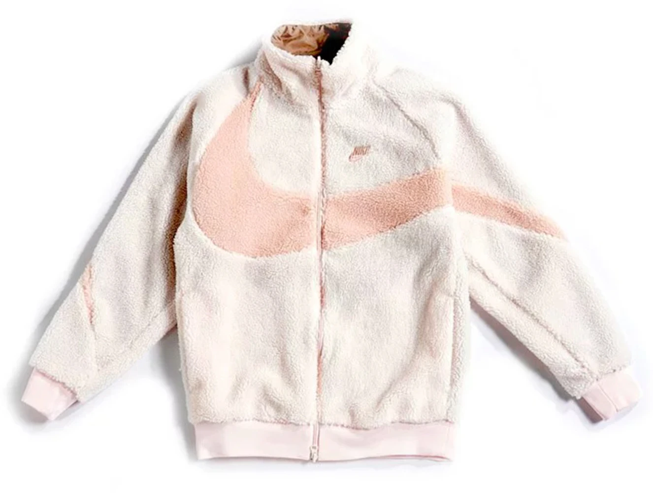 Nike Big Swoosh Reversible Boa Jacket (Asia Sizing) Light Soft Pink - SS22 -