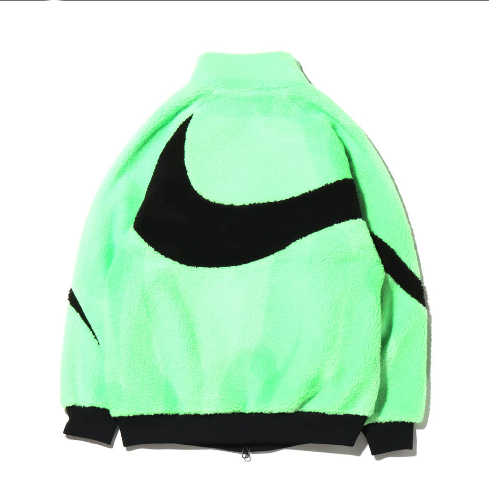 Nike Women's Big Swoosh Reversible Boa Jacket (Asia Sizing) Neon ...