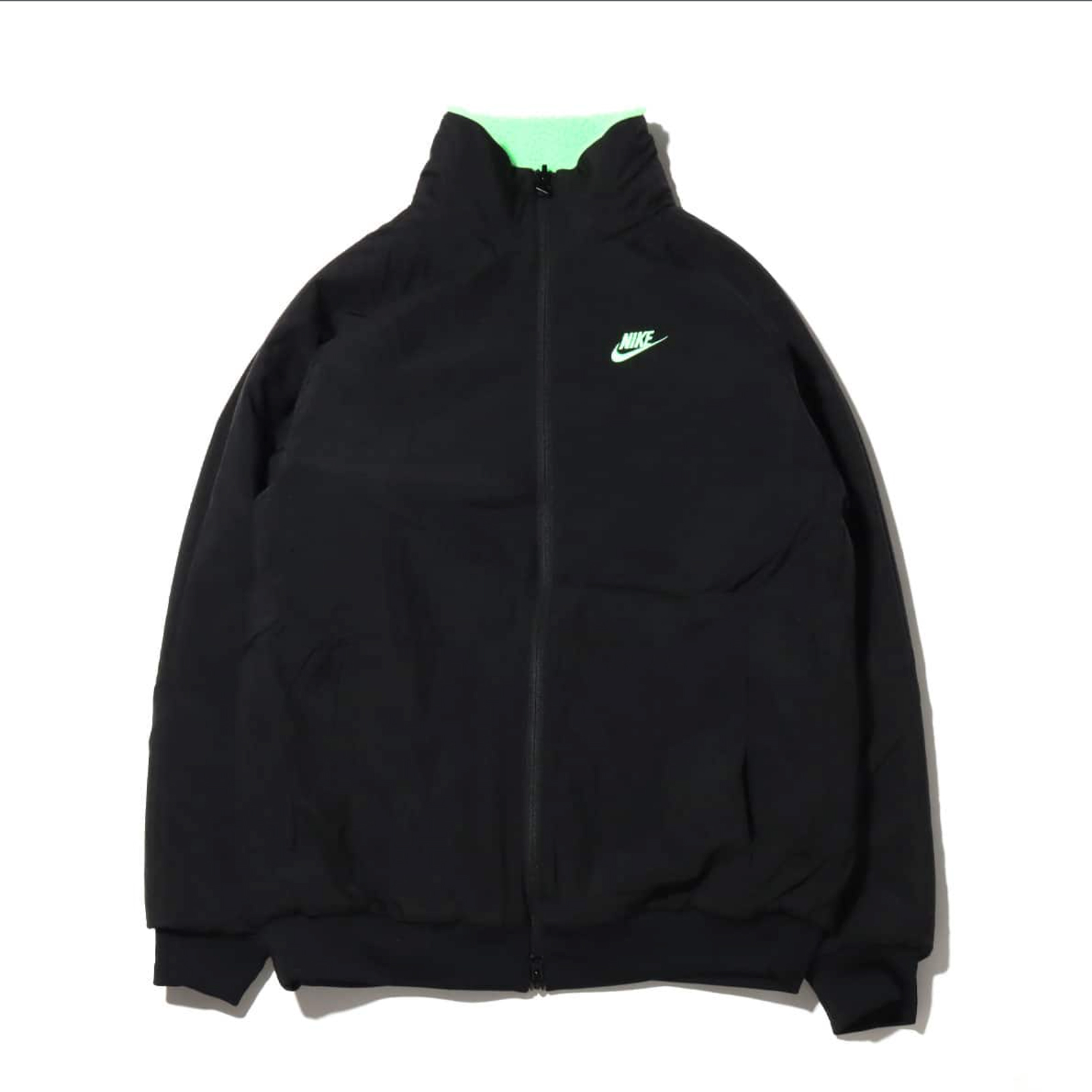 Nike Women's Big Swoosh Reversible Boa Jacket (Asia Sizing) Neon Green