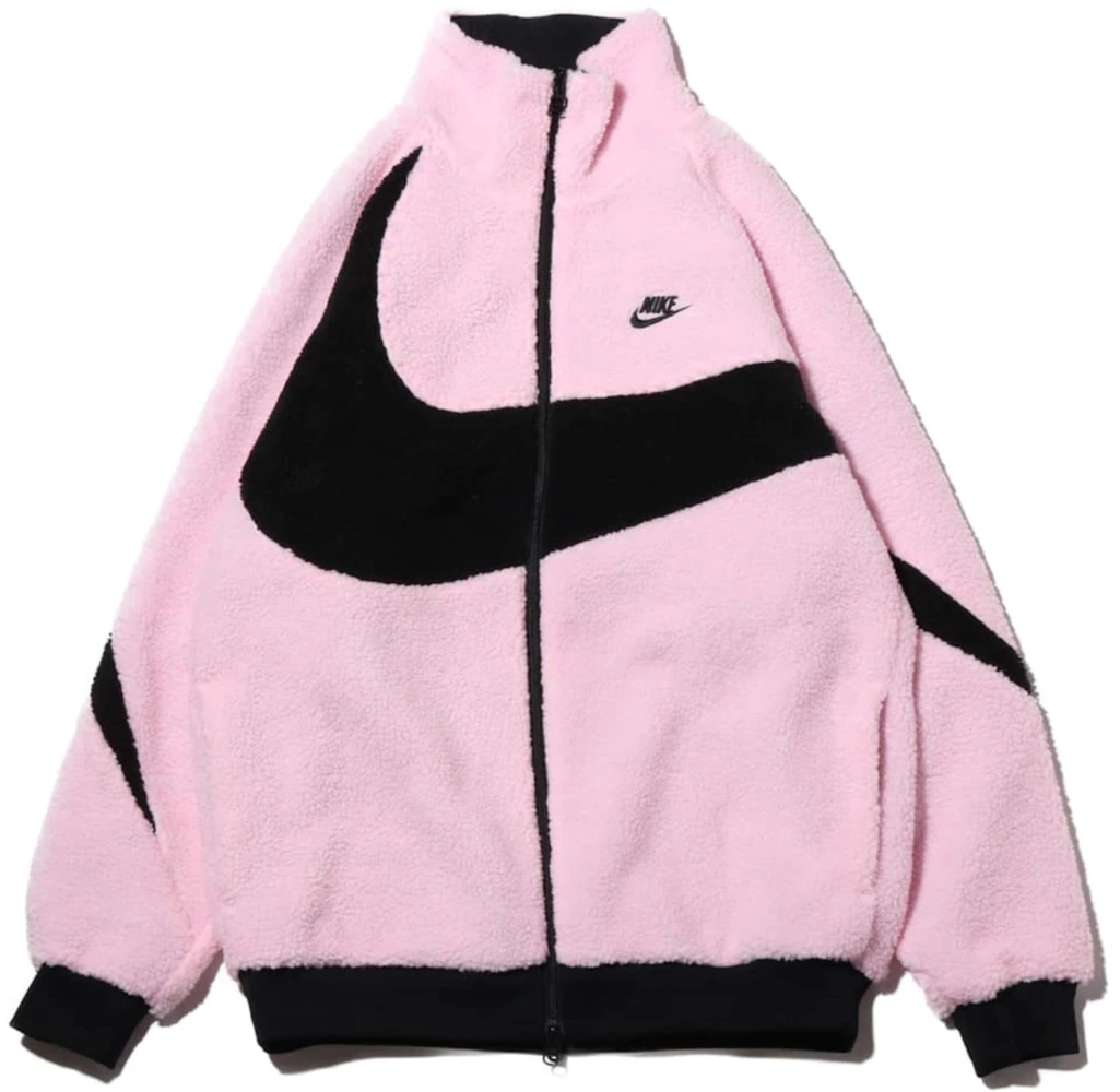 Ziek persoon spanning boiler Nike Women's Big Swoosh Reversible Boa Jacket (Asia Sizing) Prism Pink  Black - FW21 Men's - US