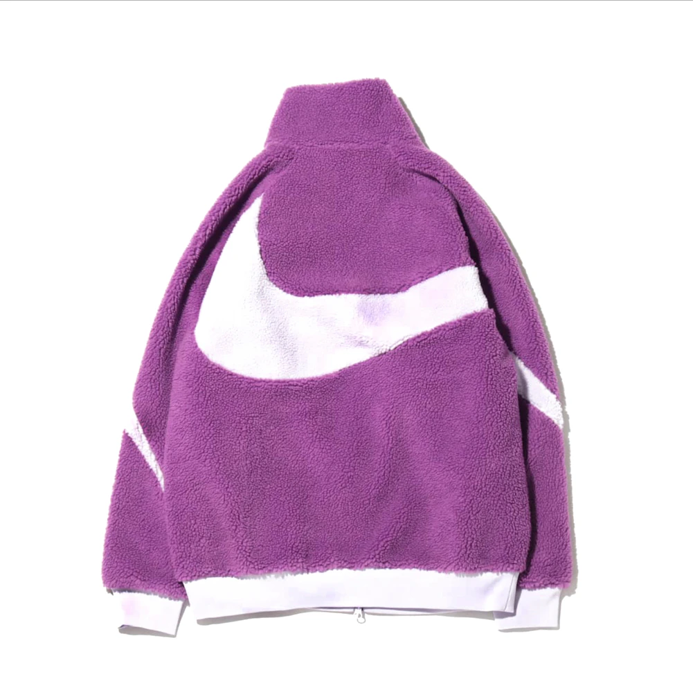 Nike Women's Big Swoosh Reversible Boa Jacket (Asia Sizing) Purple