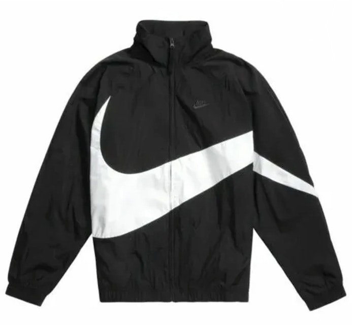 puntada Ocultación carrete Nike Big Swoosh Woven Statement Jacket Black - SS22 Men's - US