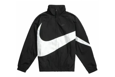 Nike Big Swoosh Woven Statement Jacket Black Men's SS22 US