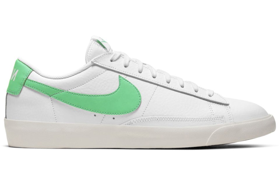 Nike | Men Blazer Low Leather Sneakers White/Green 9.5
