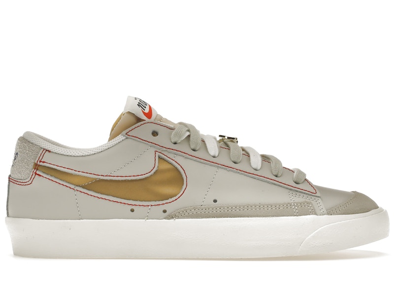 nike blazer low '77 prm sneakers in light bone/summit white