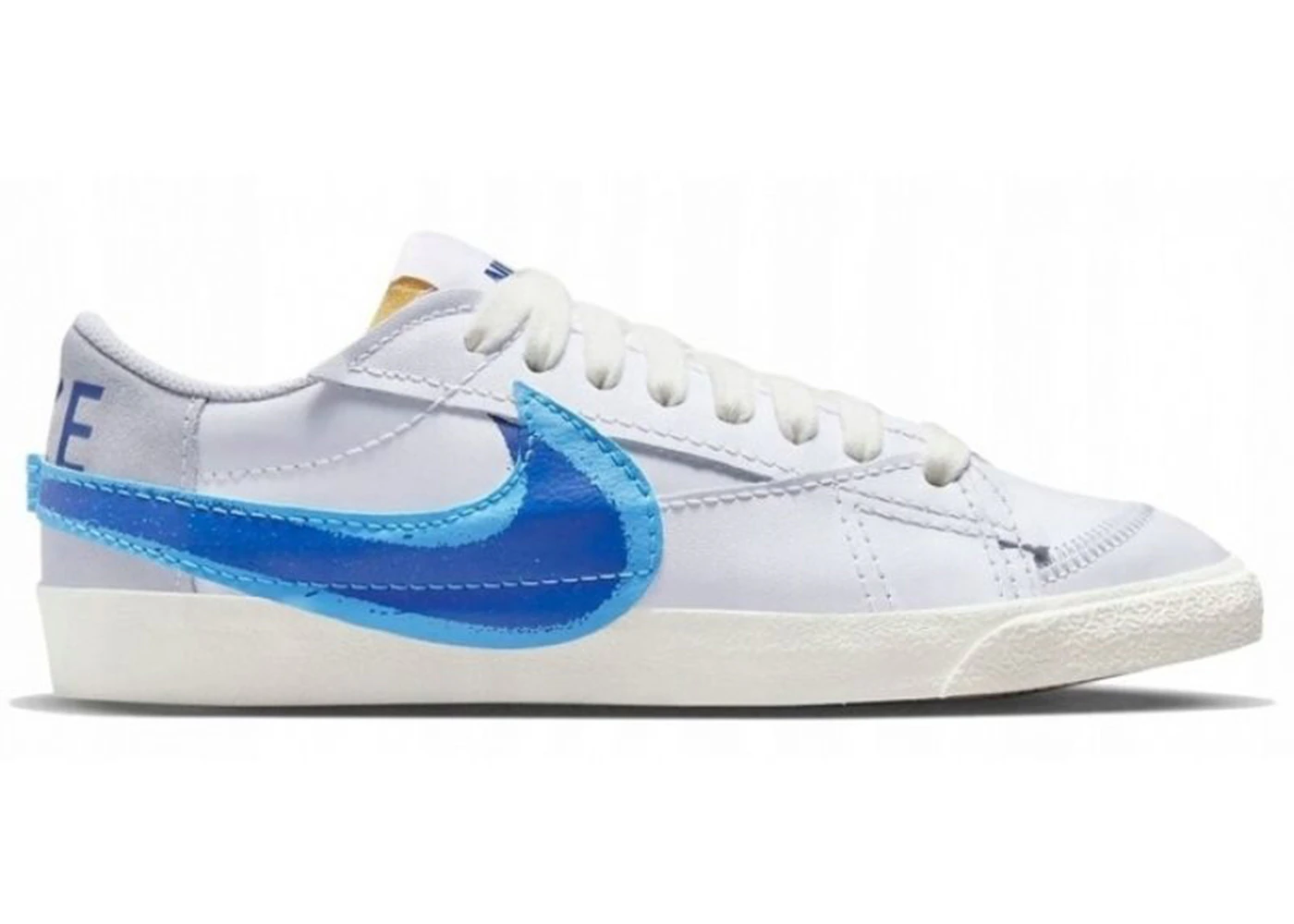 Nike Blazer Low 77 Jumbo Double Swoosh White University Blue Men's