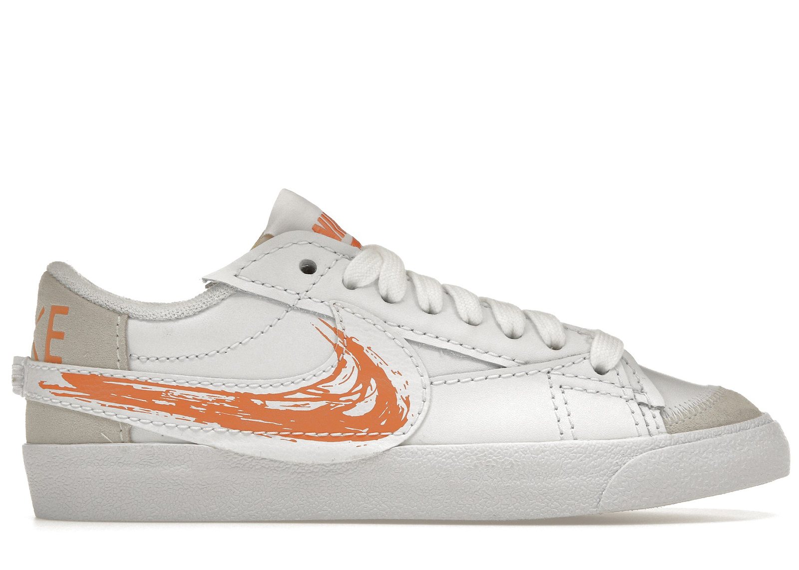 Nike Blazer Low '77 Jumbo Scribble Swoosh White Orange Trance