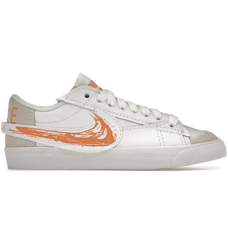 Nike Blazer Low '77 Jumbo Scribble Swoosh White Orange Trance