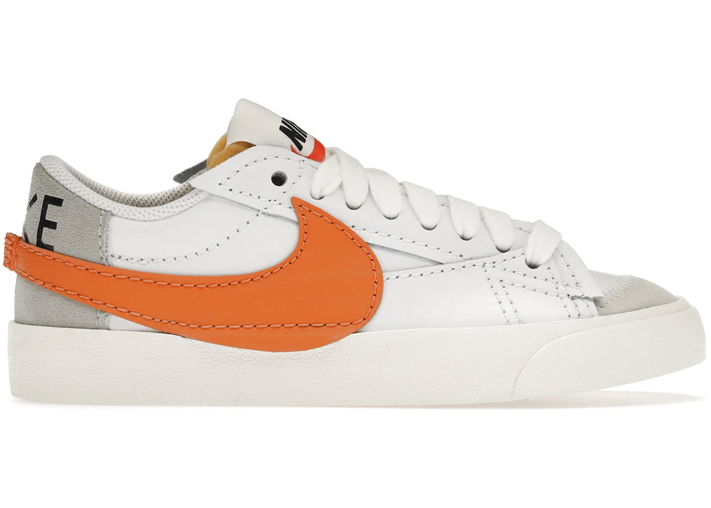 Nike Blazer Low 77 Jumbo White Alpha Orange Sail Men's - DN2158-100 - US