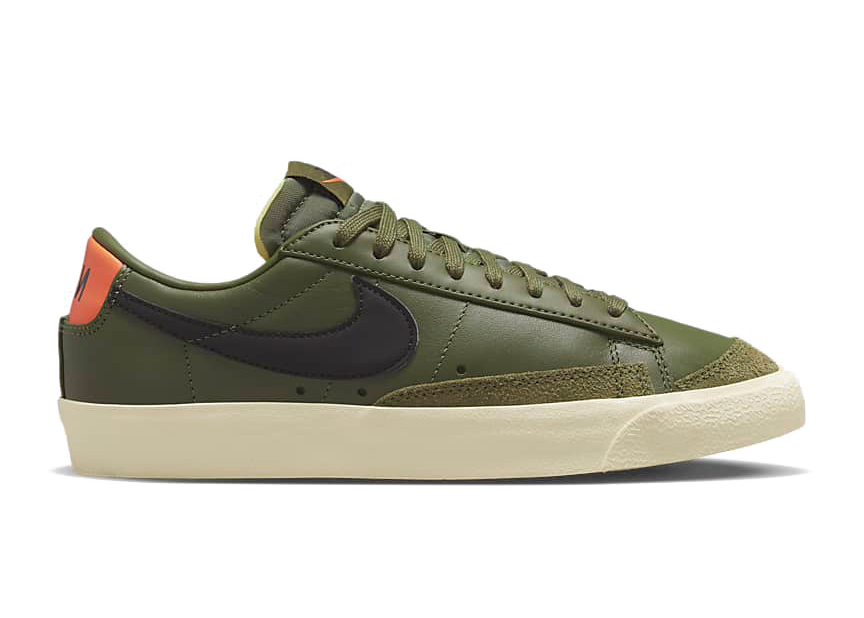 Nike Blazer Low 77 Medium Olive Orange Trans (Women's)