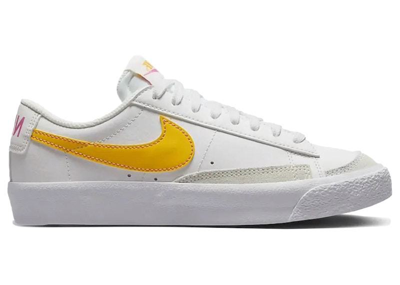Pre-owned Nike Blazer Low '77 Sneakers In Summit White/pinksicle/university Gold