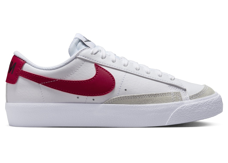 Pre-owned Nike Blazer Low '77 Sneakers In White/black/gym Red