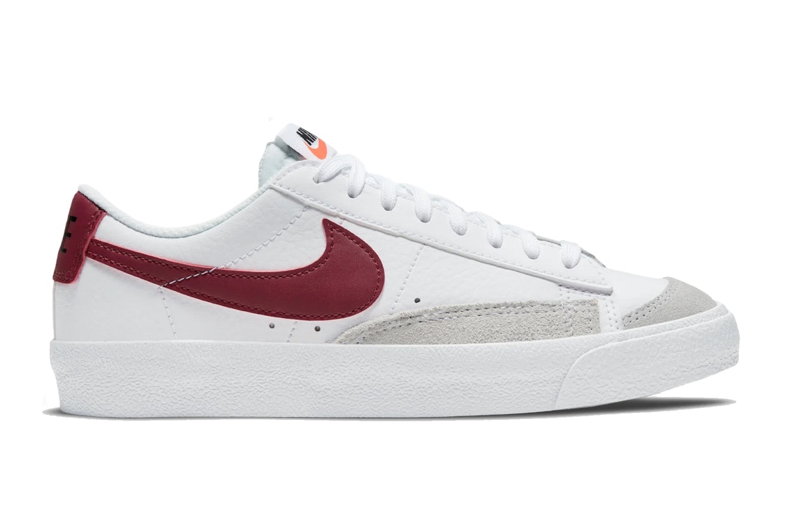 Pre-owned Nike Blazer Low 77 White Team Red (gs) In White/team Red-white-black