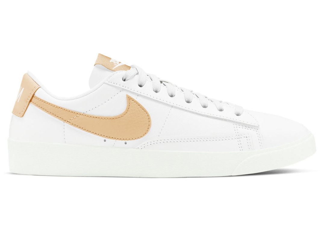 Pre-owned Nike Blazer Low Le White Canvas (women's) In White/canvas/white