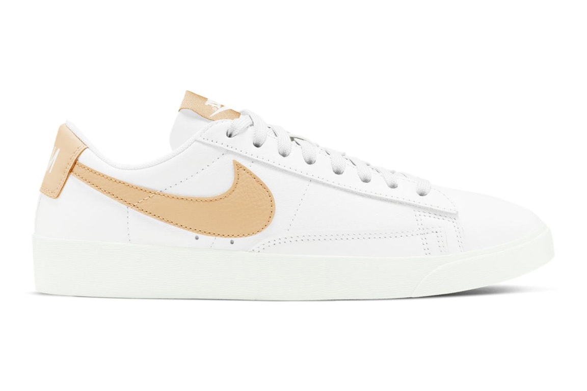Pre-owned Nike Blazer Low Le White Canvas (women's) In White/canvas/white