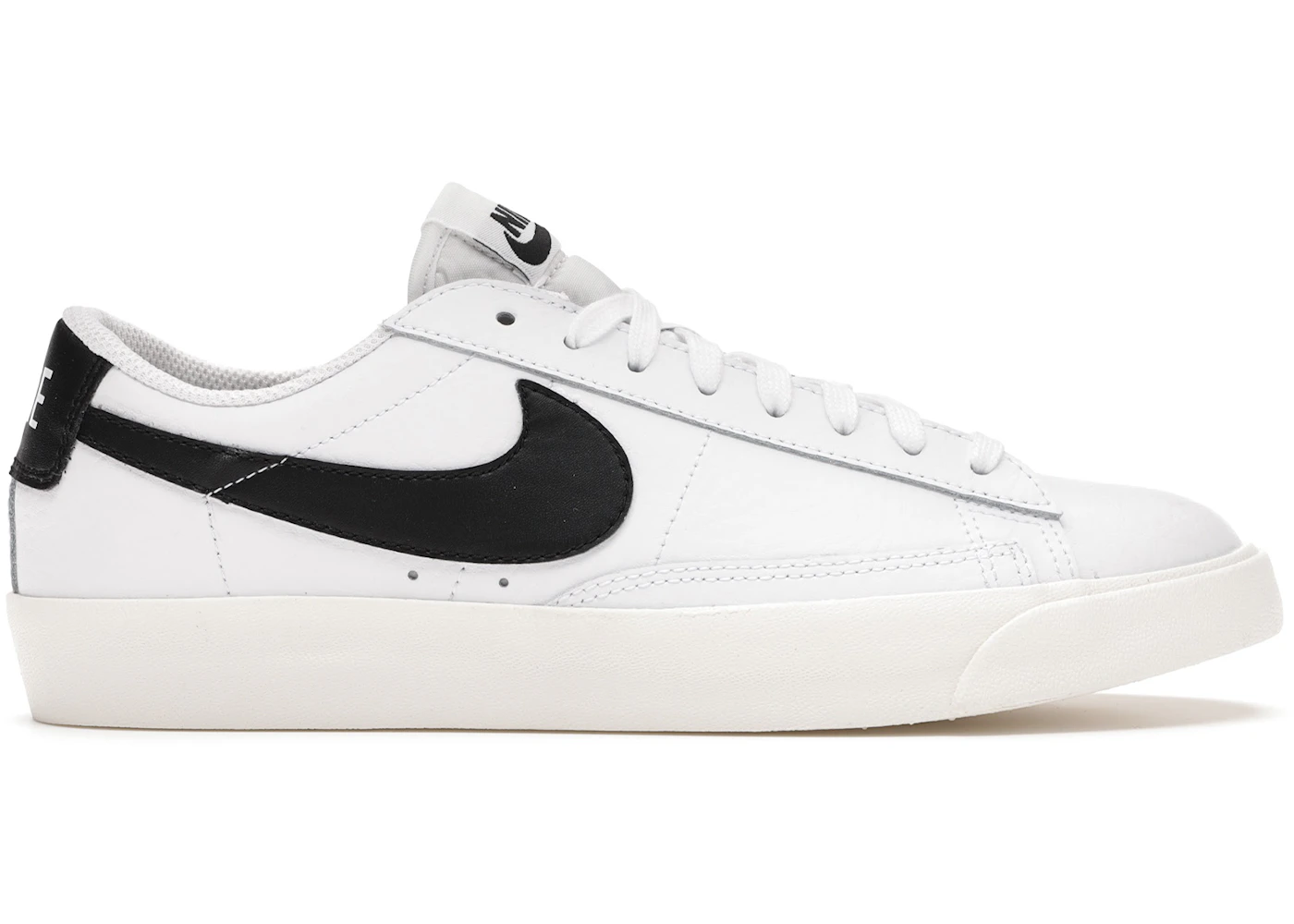 Nike Blazer Low Leather White Black Men's - CI6377-101 - US