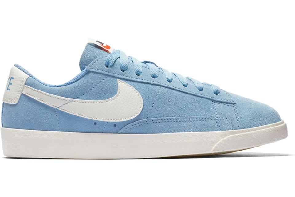 Nike blazer leche baby blue suede trainers sales