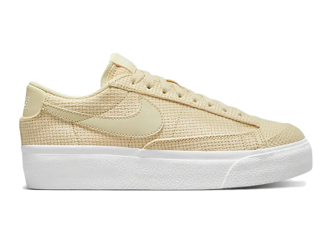 Pre-owned Nike Blazer Low Platform Woven Fossil (women's) In Fossil/summit White/fossil