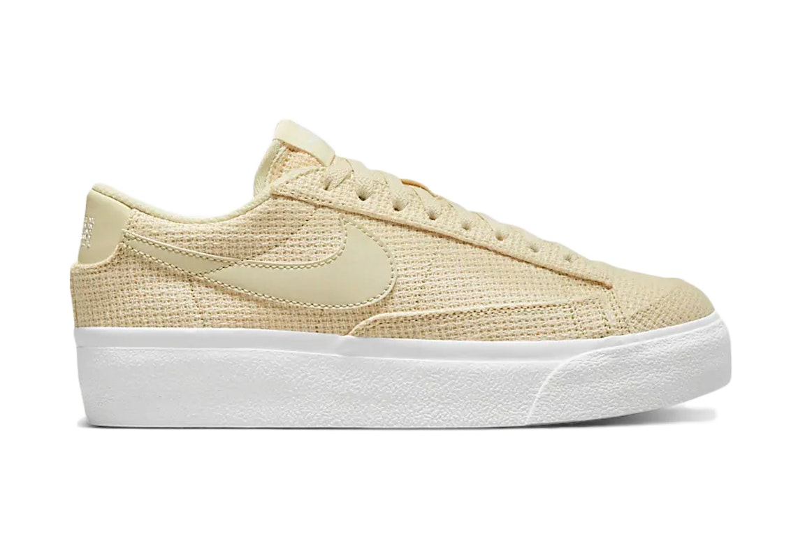 Pre-owned Nike Blazer Low Platform Woven Fossil (women's) In Fossil/summit White/fossil