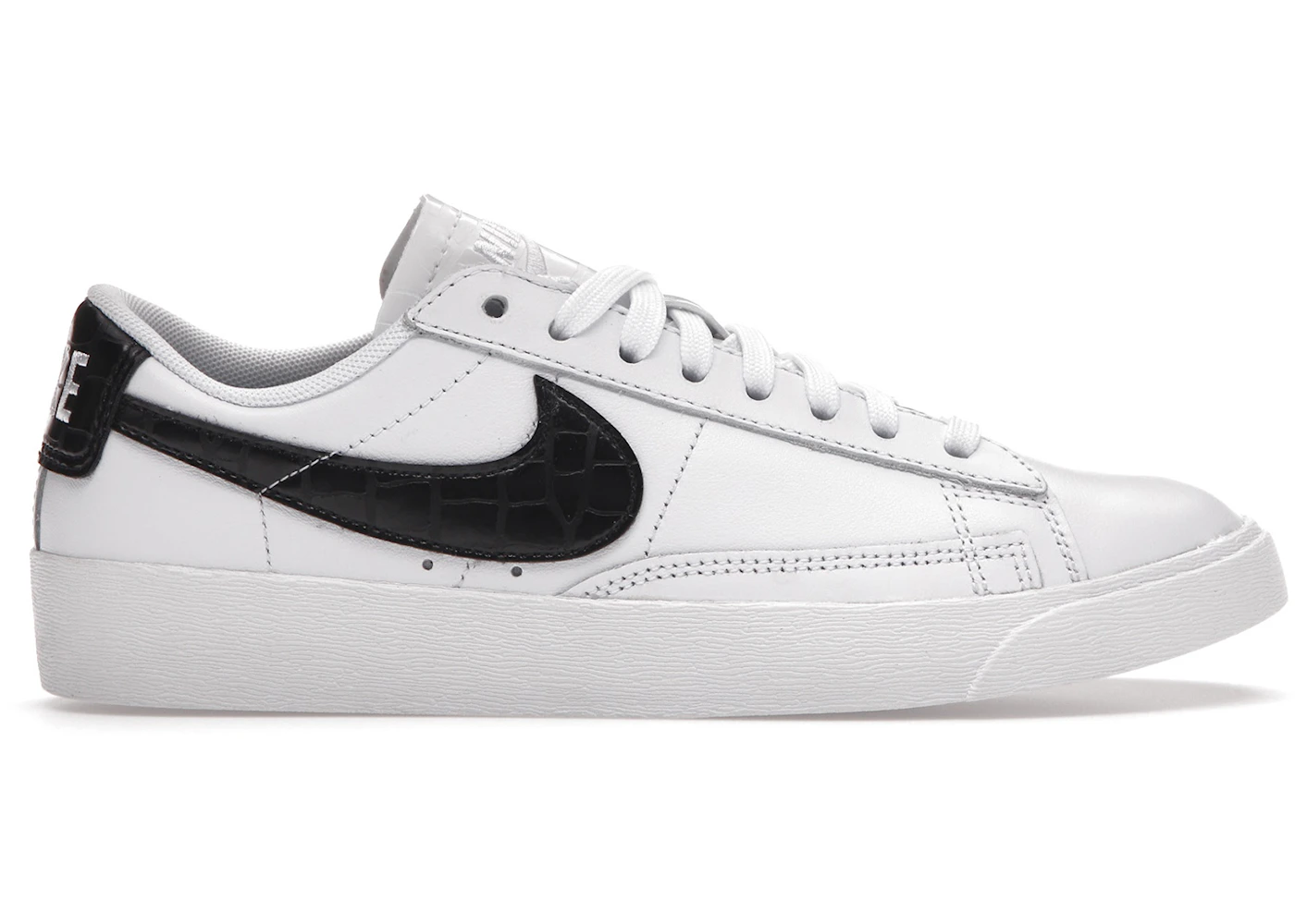 Nike Blazer Low White Black Croc (Women's) - BQ0033-100 - US