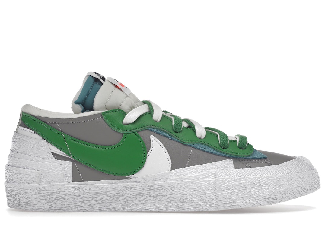 Pre-owned Nike Blazer Low Sacai Medium Grey Classic Green In Medium Grey/classic Green-white