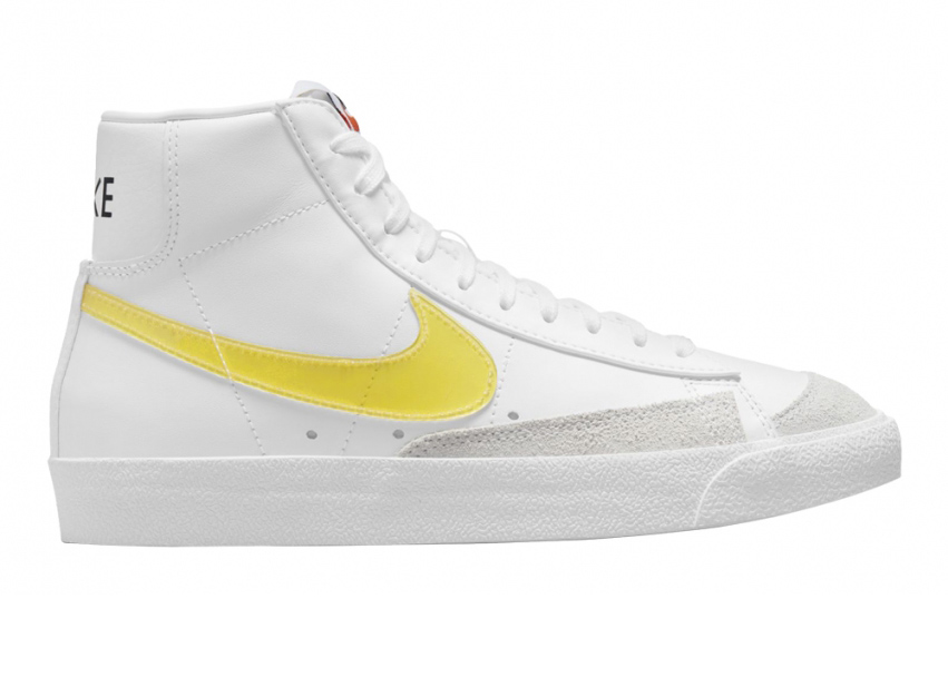 Nike Blazer Mid 77 Essential White Opti Yellow (Women's) - DJ3050