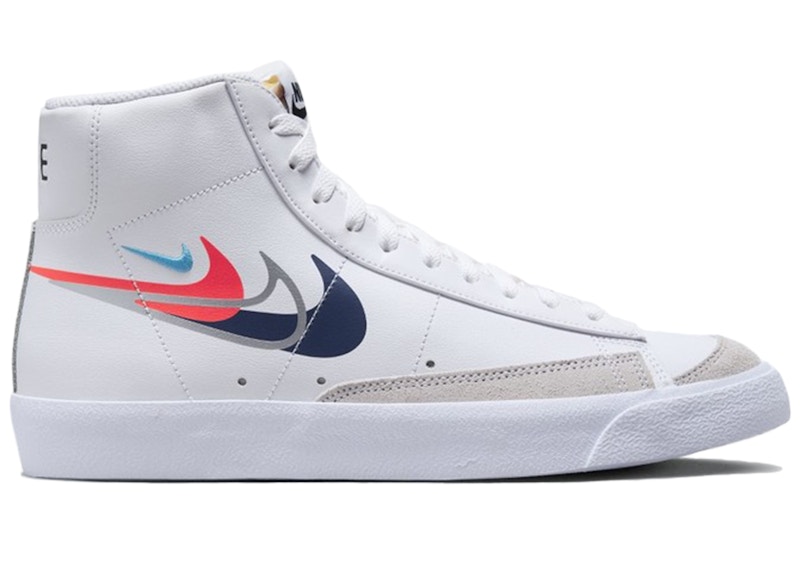 Nike Blazer Mid 77 Multi Swoosh White Multi Color Men s FJ4827 100 US