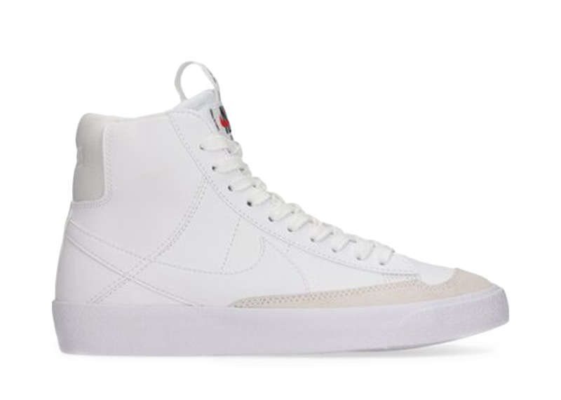 nike blazer mid white white