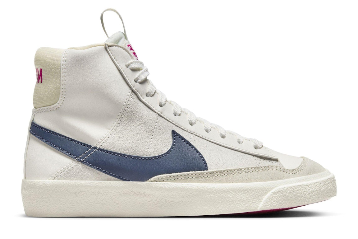 Pre-owned Nike Blazer Mid 77 Sail Diffused Blue (gs) In Sail/sail/fireberry