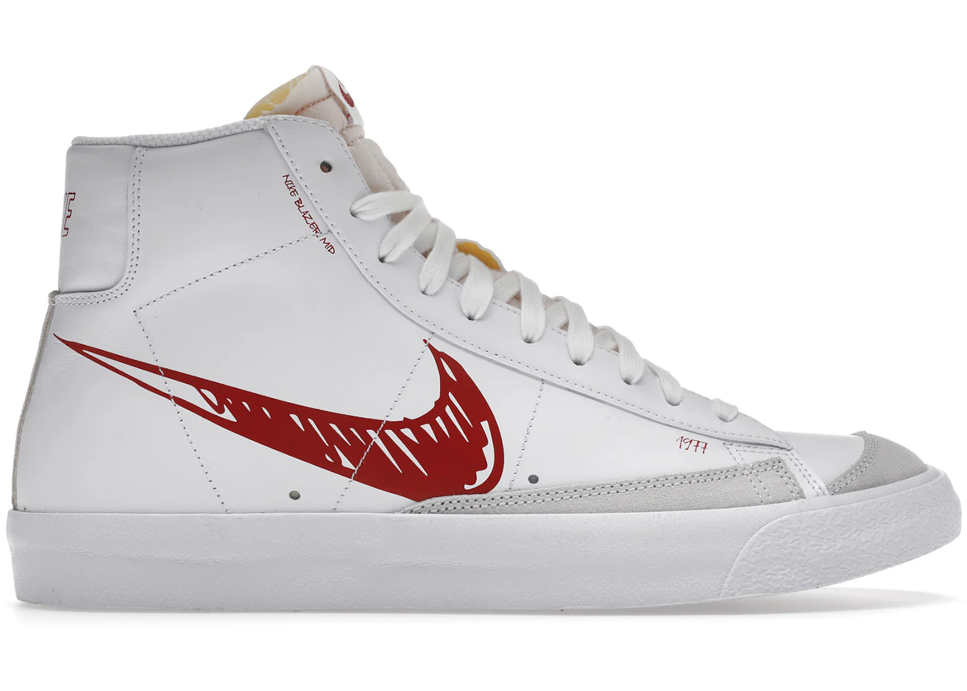 Nike Blazer Mid 77 Sketch White Red Men's CW7580-100 US