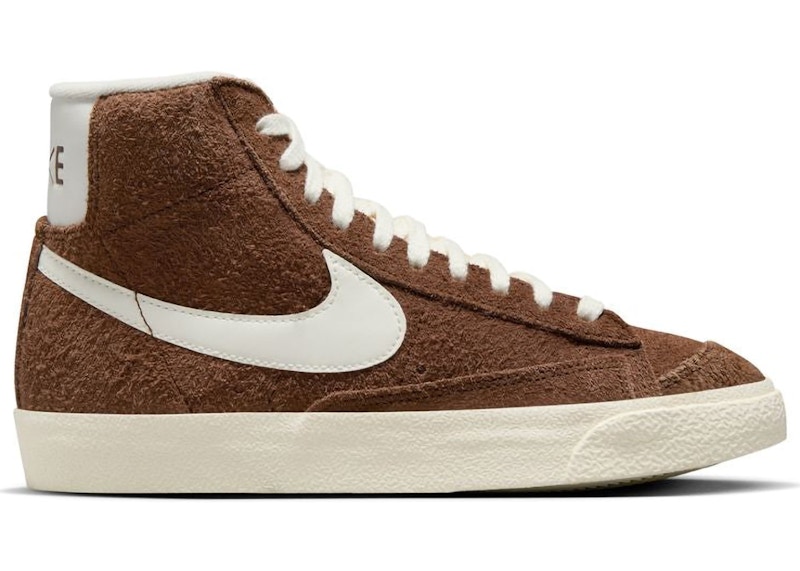 Pre-owned Nike Blazer Mid '77 Vintage Black (women's) Sneakers In Cacao Wow/sail/coconut Milk