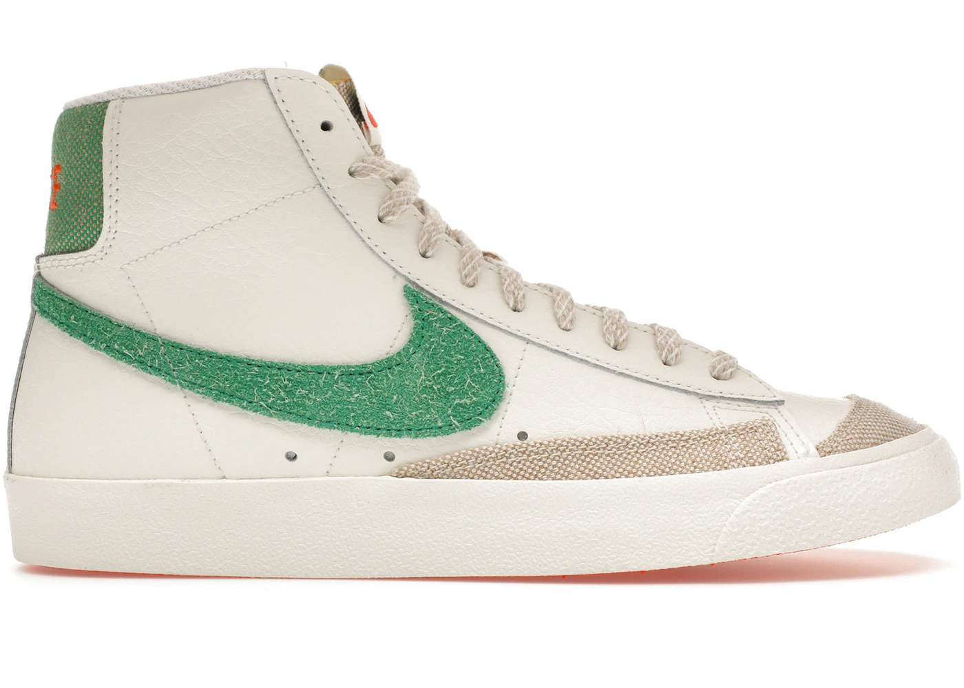 Nike Blazer Mid 77 Vintage Sail Stadium Green Men's - FD0759-133 - US