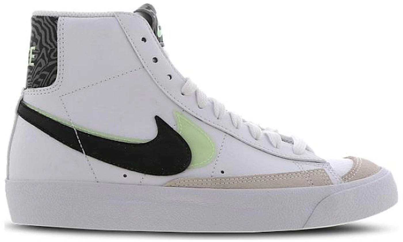 Nike Blazer Mid 77 White Black Green (GS) Kids' - DD1847-100 - US