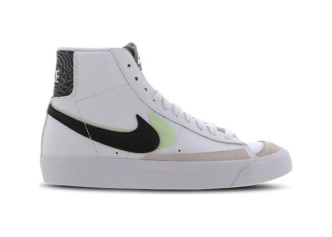 Pre-owned Nike Blazer Mid 77 White Black Green (gs) In White/vapour Green/smoke Grey