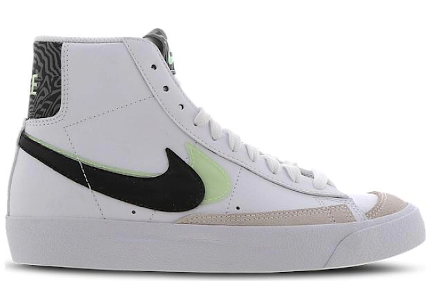 Nike Blazer Mid 77 White Black Green Gs Dd1847 100 Nike Blazer Mid 77 White Black Green Gs Dd1847 100