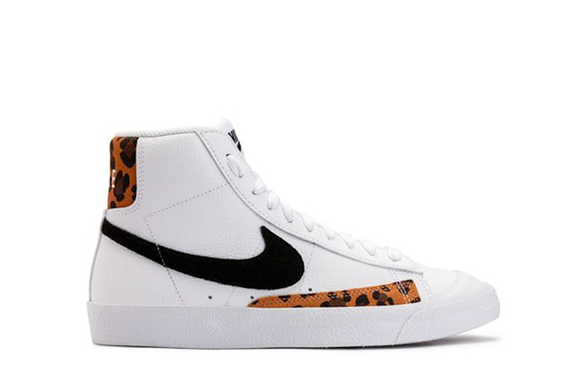 Pre-owned Nike Blazer Mid 77 White Leopard (gs) In White/white-leaopard