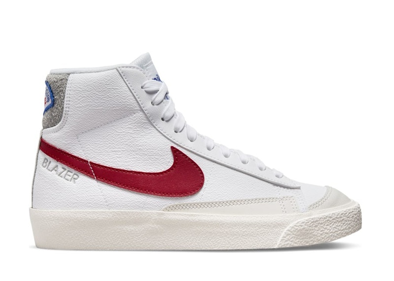 Nike Blazer Mid '77 White Light Smoke Grey Phantom Gym Red (GS