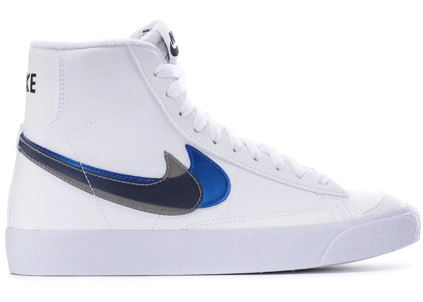 Nike Blazer Mid Next Nature Double Swoosh White Hyper Royal (GS) - FD0690-100 - US