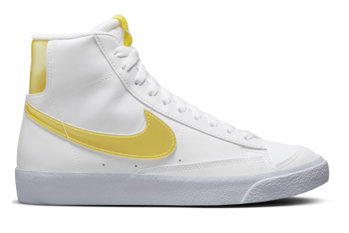 Pre-owned Nike Blazer Mid Next Nature White Citron Tint (gs) In White/citron Tint/speed Yellow