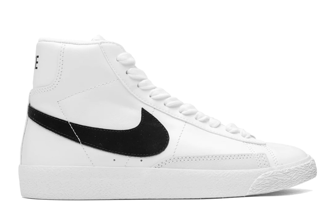 Pre-owned Nike Blazer Mid White Black (gs) In White/black