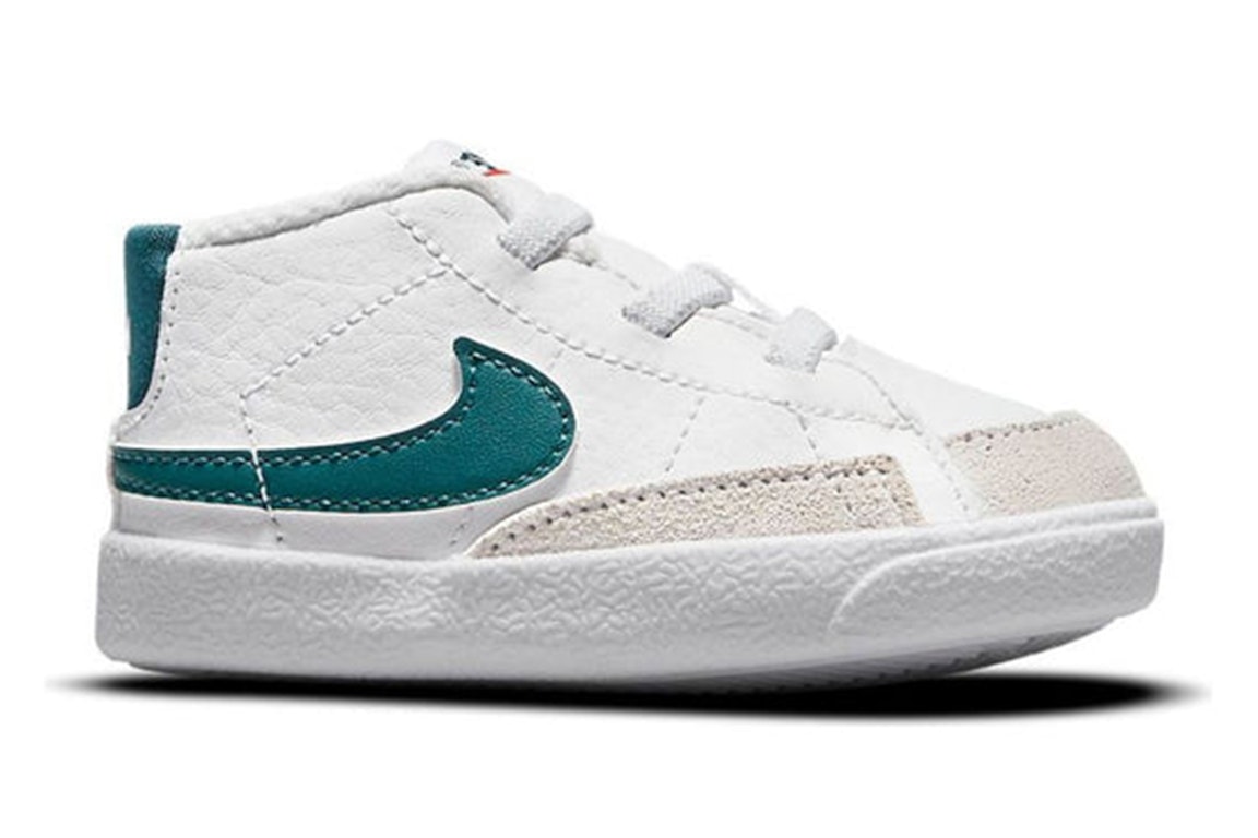 Pre-owned Nike Babies'  Blazer Mid White Dark Teal Green (i) In White/white/team Orange