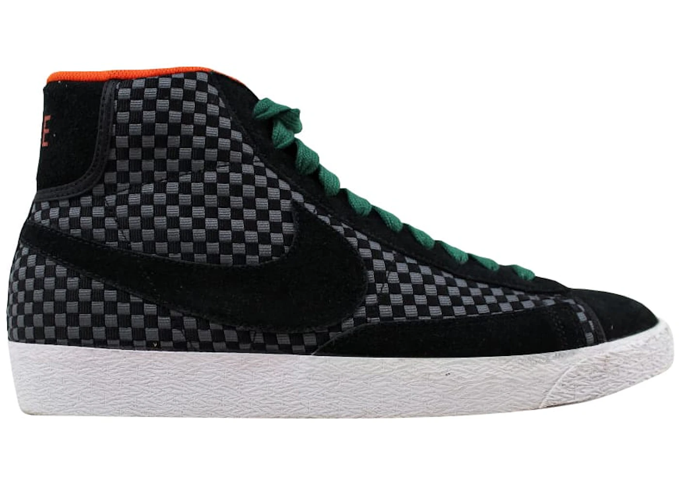 Nike Blazer Mid Woven Black/Black-Gorge Green-Team Orange Men's - 555093-001 - US