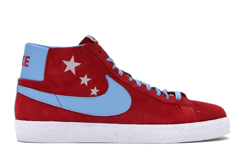 Pre-owned Nike Men's Sb Blazer Vanilla Ice Sneakers In Varsity Red/blue/wave