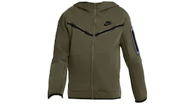 Nike Sportswear Big Kids' Tech Fleece Hoodie Rough Green/Black