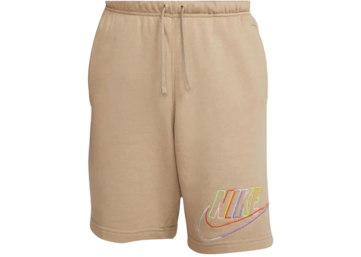 Nike Branded Multicoloured Swoosh Logo Light Shorts Brown Men's - FW24 - US