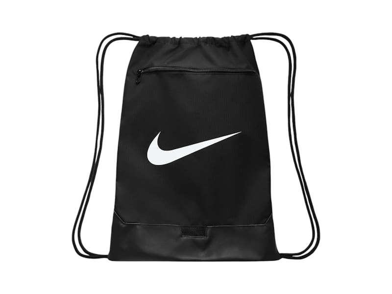 Pre-owned Nike Brasilia 9.5 Training Gym Sack 18l Bag In Black/white In Multi