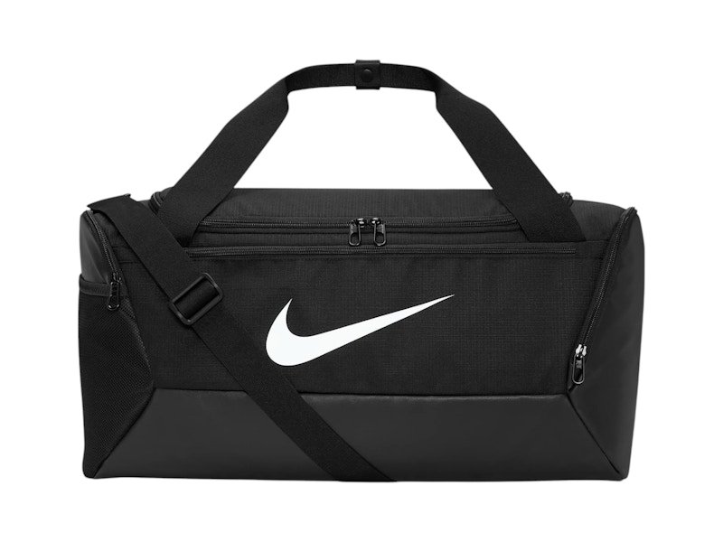 Pre-owned Nike Brasilia Training Duffel Small 41l Bag In Black/white