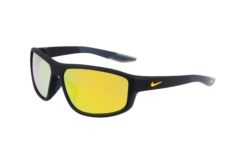 Pre-owned Nike Brazen Fuel Sunglasses/4526214) In Matte Obsidian/brown/orange (dj0803 In Multi