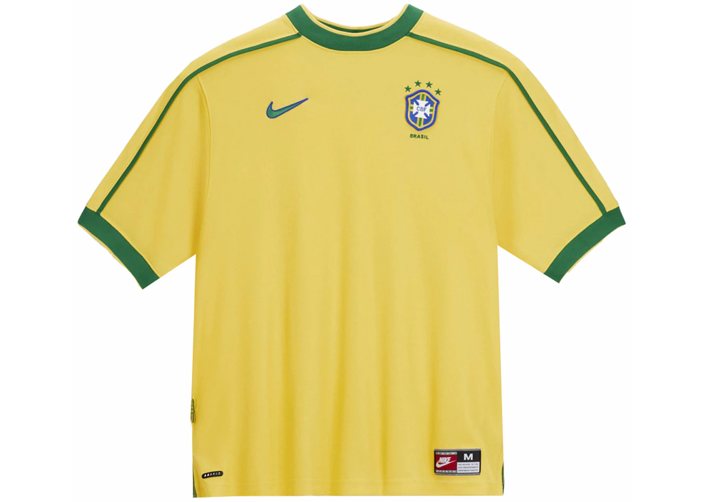 Nike Brazil 1998 Reissue Soccer Replica Jersey Varsity Maize/Pine